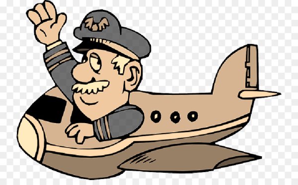 Летчик на прозрачном фоне