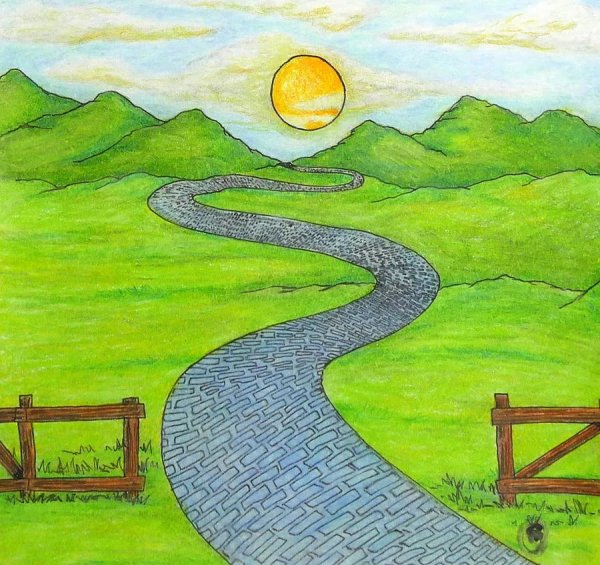 Легкие пейзажи с дорогой