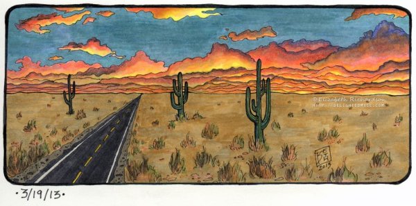 Пейзаж с высокой линией горизонта