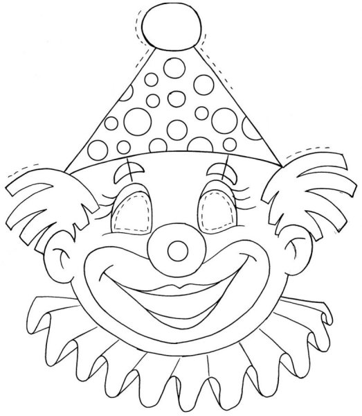 Маски клоуна для детей