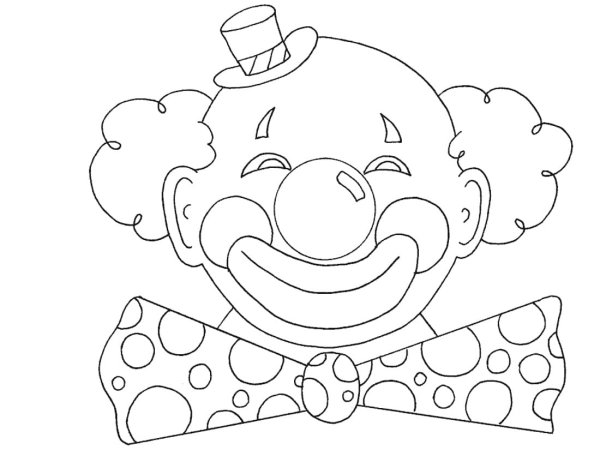Лицо клоуна раскраска