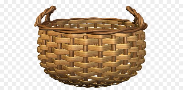 Плетеная корзина без фона