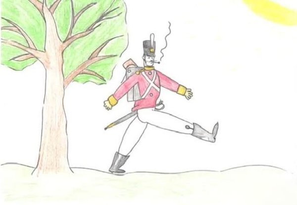 Нарисовать иллюстрацию к сказке огниво Андерсена