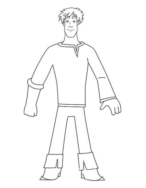 Иван Царевич и серый волк раскраска для детей