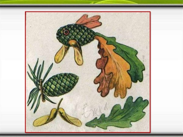 Рисунок из шишек