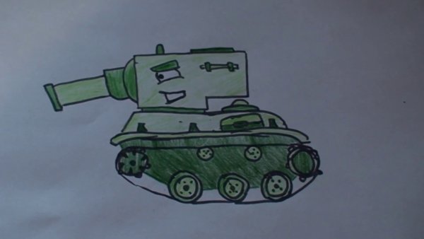 Танк кв 2 вид сбоку