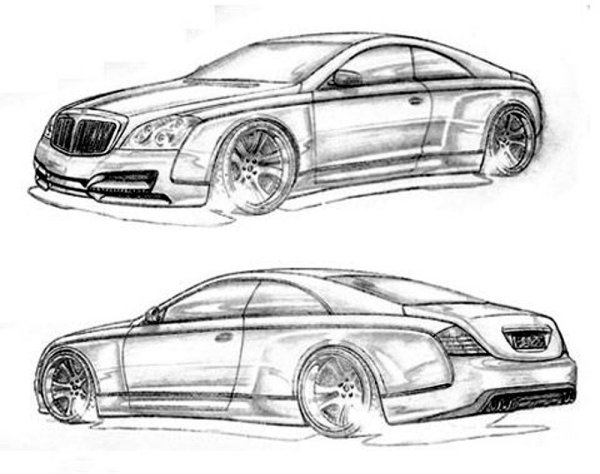 Maybach 62 чертеж