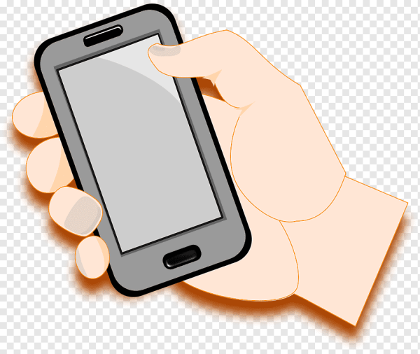 Смартфон на прозрачном фоне