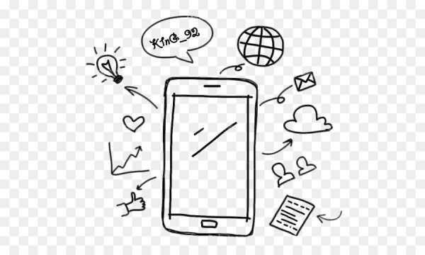 Нарисованный смартфон