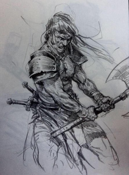 Раскраска скандинавские воины