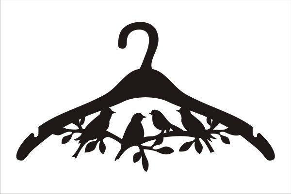 Трафарет вешалки для одежды