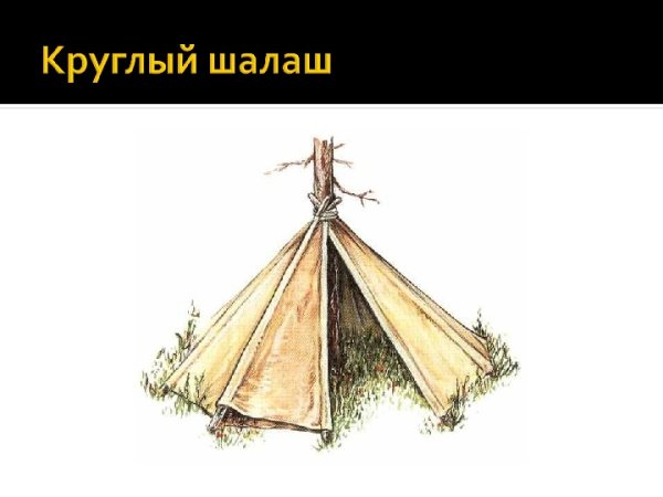 Шалаш на белом фоне