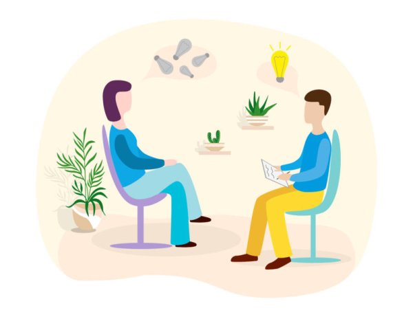 Психолог и клиент рисунок