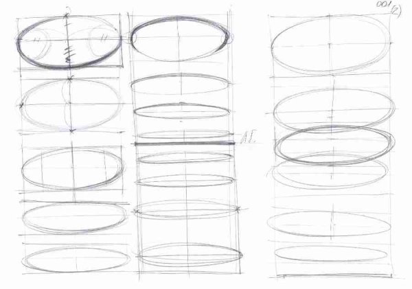 Рисование эллипса в перспективе