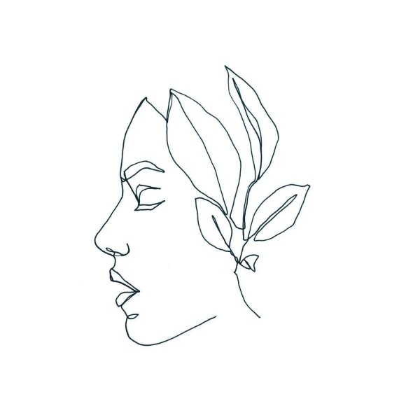 Очертания лица одной линией