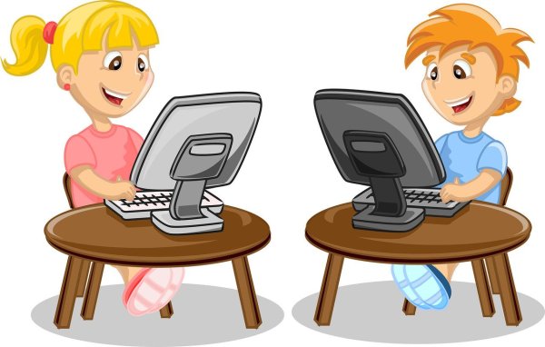 Компьютер мультяшный