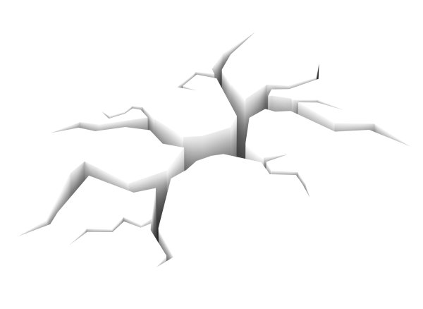 Трещины на белом фоне