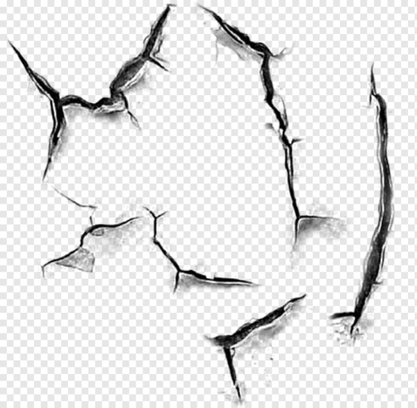 Трещины на белом фоне