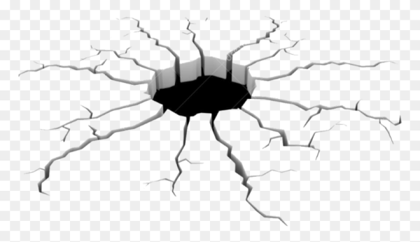 Трещины на прозрачном фоне