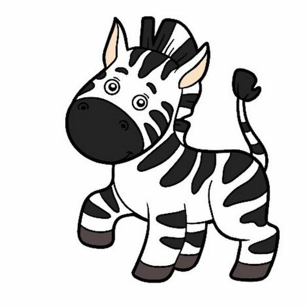Зебра рисунок для детей