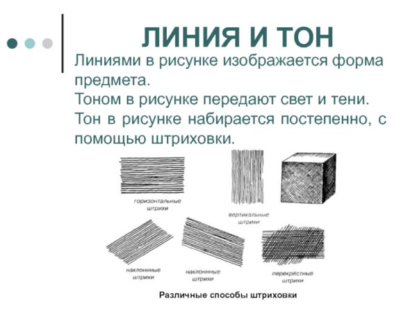 Различные способы штриховки