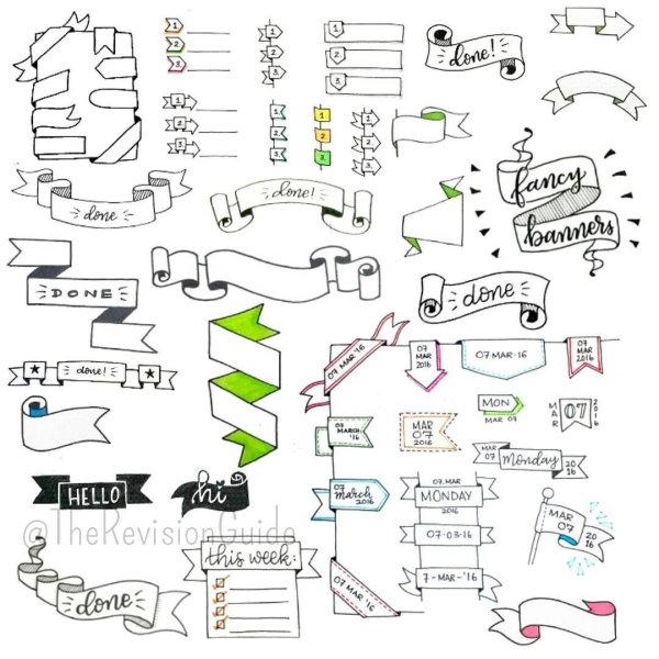 Красивые наклейки для конспектов