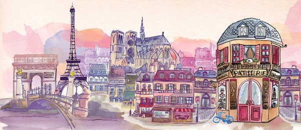Париж мультяшный