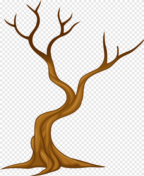 Ствол дерева красками