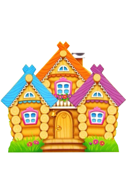 Дом Теремок сбоку вектор