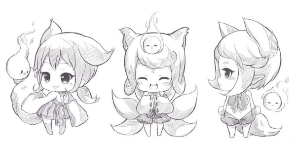 Аниме Наброски Чиби