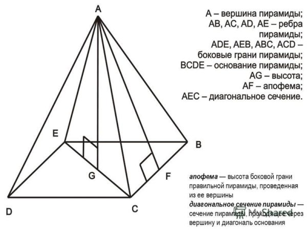 Правильная четырехугольная пирамида