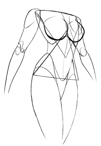 Тело карандашом