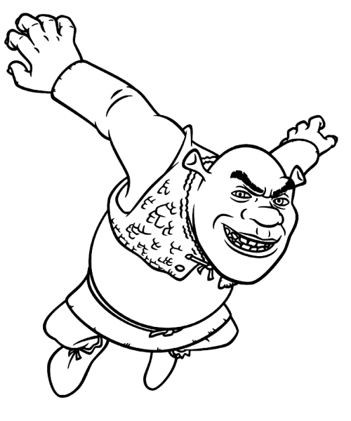 Шрек 2 раскраска