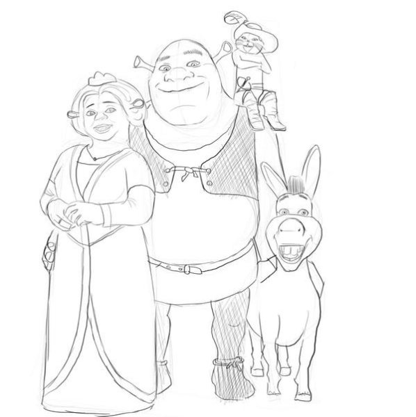 Поэтапное рисование мультяшных героев