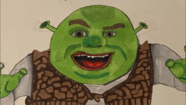 Шрек карандашом