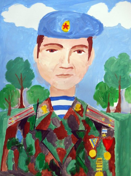 Детские рисунки для защитников