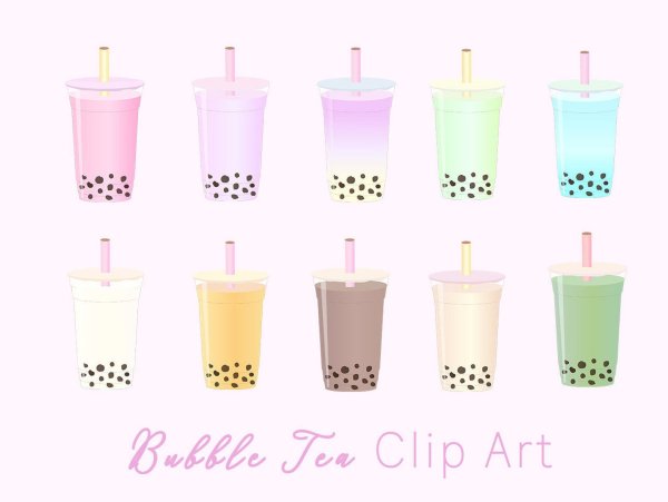 Bubble Tea Каваи арт
