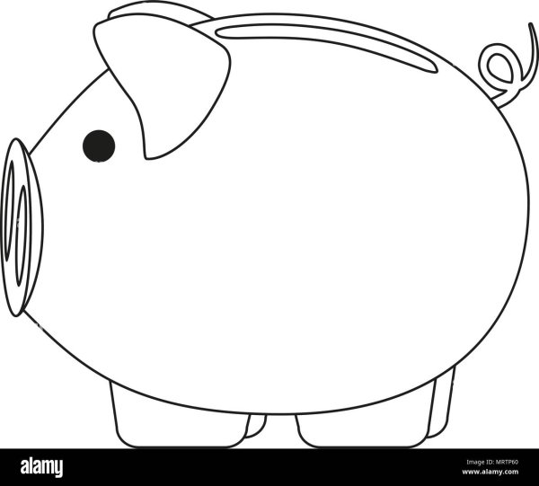 Копилка-раскраска Свинка