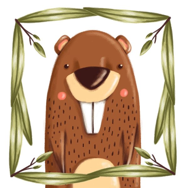 Бобер рисунок