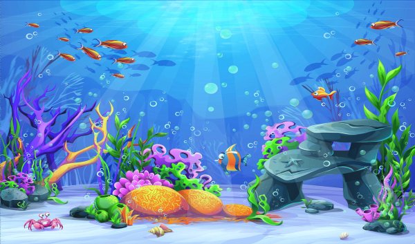 Морское дно мультяшное