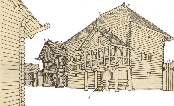 Крестьянский дом эскиз