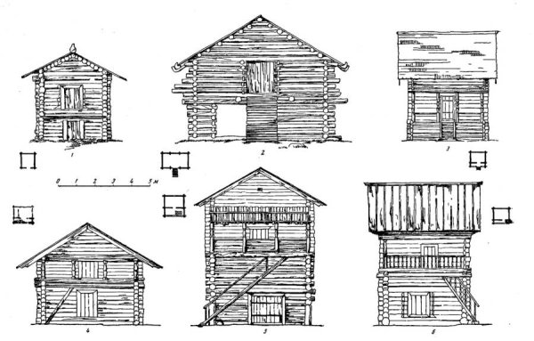 Срубный дом в древней Руси