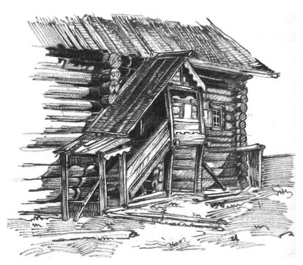 Срубный дом в древней Руси