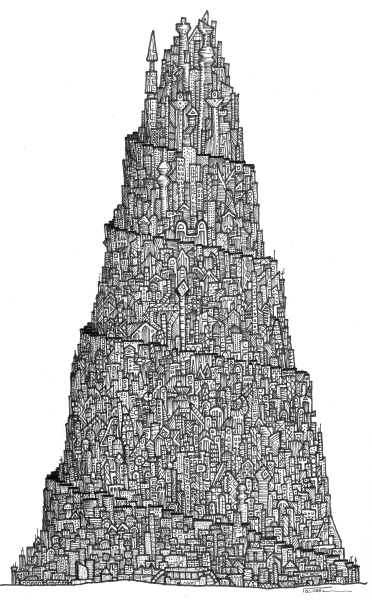 Вавилонская башня набросок