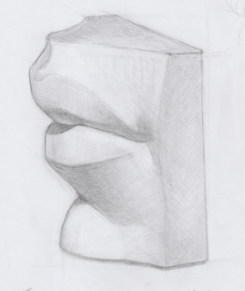 Обрубовка носа Давида