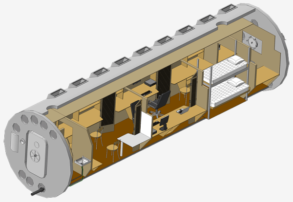 Круглый вагончик для жилья