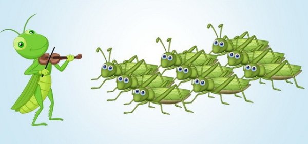Шествие кузнечиков Прокофьев иллюстрация