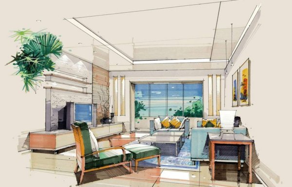 Скетч интерьера