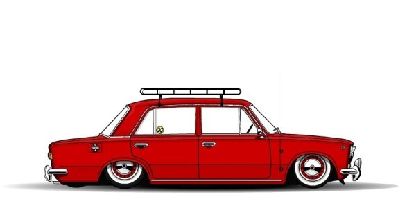 ВАЗ 2101 сбоку заниженная