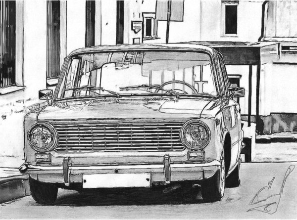 ВАЗ 2101 карандашом